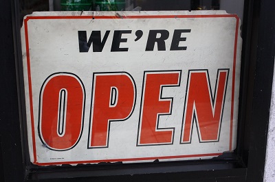 Open for business